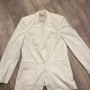 United Colors Of Benetton white Linen Women's Blazer vintage